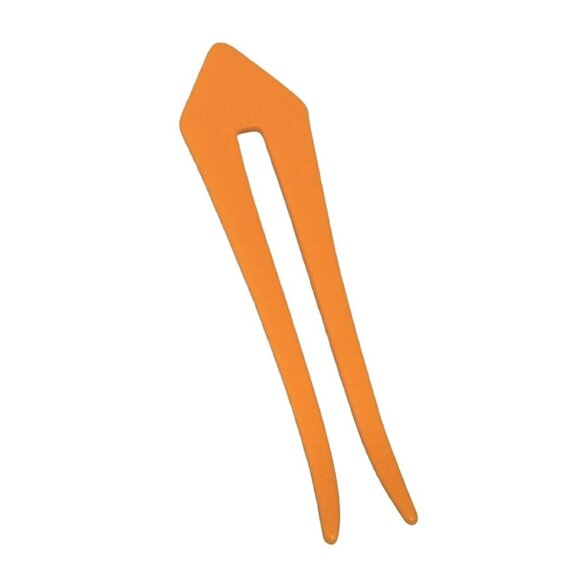 Yellow Hairpin Pick Stick Double Two Prong Bobby Bun Updo - Picture 1 of 4